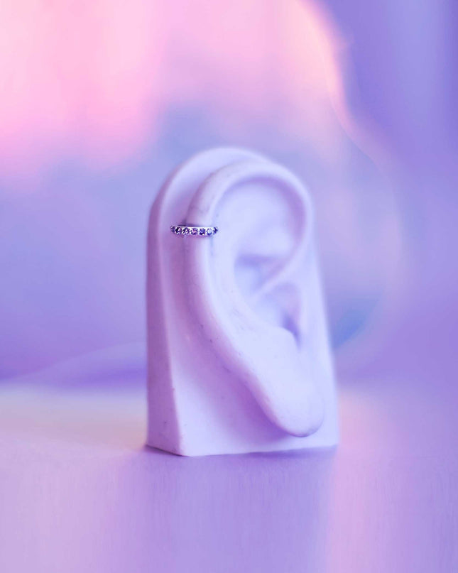 PIERCING FAKE- ZIRCÔNIA LILÁS